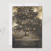 Trouwkaarten met Oude Boom & Nachtverlichting Kaart (Voorkant)