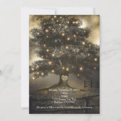 Trouwkaarten met Oude Boom & Nachtverlichting Kaart (Achterkant)