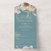 Trouwkaarten met RSVP | BOHO Pampas Gras All In One Uitnodiging (Binnen)