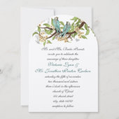 Trouwkaarten met Teal Aqua Blauwe Vogel Kaart (Voorkant)