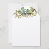 Trouwkaarten met Teal Aqua Blauwe Vogel Kaart (Achterkant)
