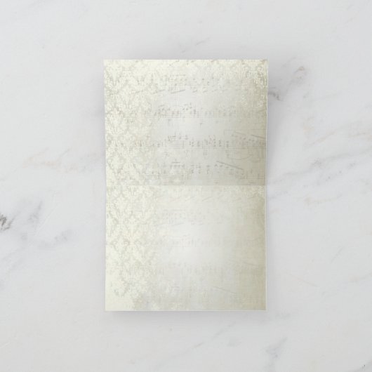 Trouwkaarten met vintage pauwen vogelkooi bedankkaart (Binnen)