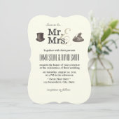 Trouwkaarten Mr. & Mrs. uit het verleden Kaart (Staand voorkant)