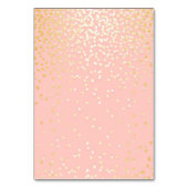 Trouwkaarten roze en gouden confetti kaart (Achterkant)