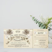 Trouwkaarten - Uitnodigingen voor strandbruiloften (Staand voorkant)