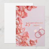 trouwkaarten voor 25 jaar getrouwd feestdagenkaart (Voorkant / Achterkant)