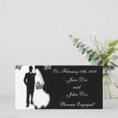 Trouwkaarten voor de aankondiging van onze verlovi (Staand voorkant)