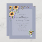 TROUWKAARTEN VOOR EEN BUDGETBRUILOFT Landelijke Zo (Voorkant / Achterkant)