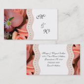 TROUWKAARTEN VOOR HET ADRES VAN DE ONTWERPER VISITEKAARTJE (Voorkant / Achterkant)