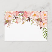 Trouwkaarten voor RSVP met vintage gouden roze pio Kaartje (Achterkant)