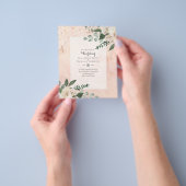 Trouwkaarten witte rozen LAAGSTE PRIJS Flyer (Hand)