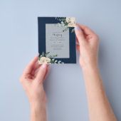 Trouwkaarten witte rozen LAAGSTE PRIJS Flyer (Hand)