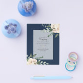 Trouwkaarten witte rozen LAAGSTE PRIJS Flyer (Enkel)