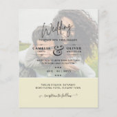 TROUWKAARTJE FOTOMONTAGE Tekstoverlay Budget LeahG (Voorkant)