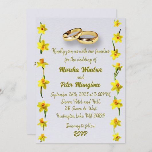 " TROUWKAARTJE " KAART (Voorkant / Achterkant)