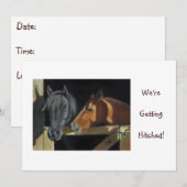 TROUWKAARTJE: PAARDEN, Western: PASTEL Kaart (Voorkant / Achterkant)