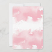 TROUWKAARTJE stijlvol chic waterverf roze Kaart (Achterkant)