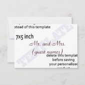 TROUWKAARTJE TEMPLATE VOOR BEGELEIDING KAART (Voorkant)