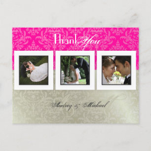 Trouwkaartjes/DIY kleur+foto's Briefkaart