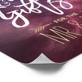 Trouwkaartjes Geschenken Ster Galaxy Sterrenbeeld Poster (Hoek)