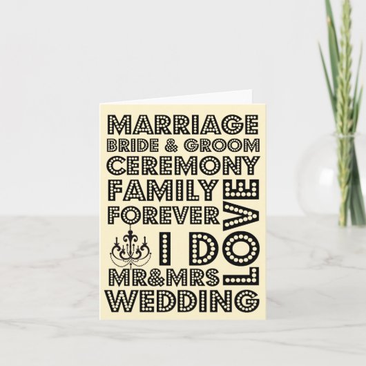 Trouwkaartjes in Vegas-stijl Bedankt (Voorkant)