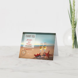 trouwkaartjes strand bedankkaart