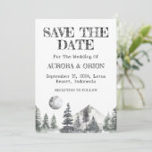 Trouwkaartjes voor camping bruiloft save the date  kaart (Staand voorkant)