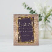 TROUWKAARTJES VOOR EEN BUDGETBRUILOFT Goud glansf (Staand voorkant)