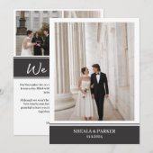 Trouwkaartjes voor Elopement Kaart (Voorkant / Achterkant)