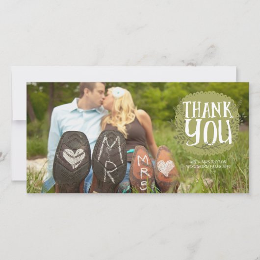 Trouwkaartontwerper Bedankt Fotokaarten (Voorkant)