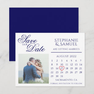 Trouwkalender Foto Magnetische Save the Date Kaart
