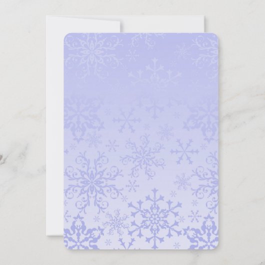 Trouwkalender Paarse Sneeuwvlokken Bewaar de Datum Kaart (Achterkant)