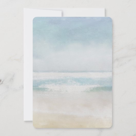 Trouwkalender 'Save the Date' Oceaanstrand Kaart (Achterkant)