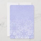 Trouwkalender 'Save the Date' Paarse Sneeuwvlokken Kaart (Achterkant)