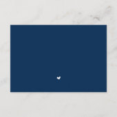 Trouwkalligrafie, eenvoudig marineblauw script, RS Informatiekaartje (Achterkant)