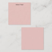 Trouwkalligrafie Elegant Roos Gold Plain Name Informatiekaartje (Voorkant / Achterkant)