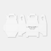 Trouwkalligrafie Heart Love Is Sweet Snoep Bedankdoosjes (Uitgevouwen)