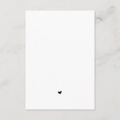 Trouwkalligrafie, zwart script, diner RSVP Informatiekaartje (Achterkant)