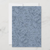 Trouwkant Bruinblauw Save the Date (Achterkant)