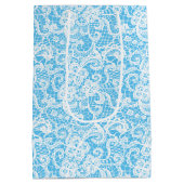 Trouwkant op turquoise medium cadeauzakje (Achterkant)