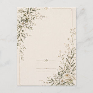 Trouwkantoor met natuurlijke botanische charme briefkaart