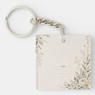 Trouwkantoor met natuurlijke botanische charme sleutelhanger