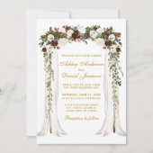 Trouwkapel Goud Waterverf Groen Bos Bloem Kaart (Voorkant)