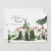 Trouwkapel Tybee Island Save the Date Kaart (Voorkant)