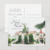 Trouwkapel Tybee Island Save the Date Kaart (Voorkant / Achterkant)