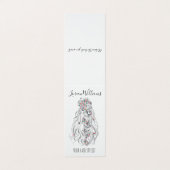 Trouwkapselstylist Zwart Wit Golvend Haar Bloemstu Visitekaartje (Buitenkant ongevouwen)