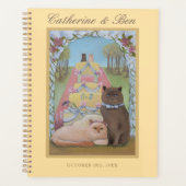 Trouwkatten Bruid en Bruidegom Persoonlijke Huweli Planner (Voorkant)