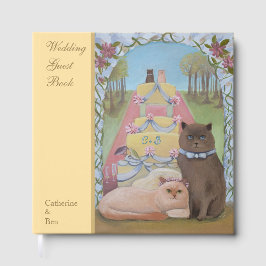 Trouwkatten Geel "12 x 12" Gastboek Gastenboek
