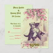 Trouwkatten RSVP Uitnodiging (Voorkant / Achterkant)