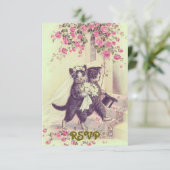 Trouwkatten RSVP-uitnodiging RSVP Kaartje (Staand voorkant)